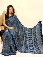 Modal Gajji Silk Ajrakh Print Saree