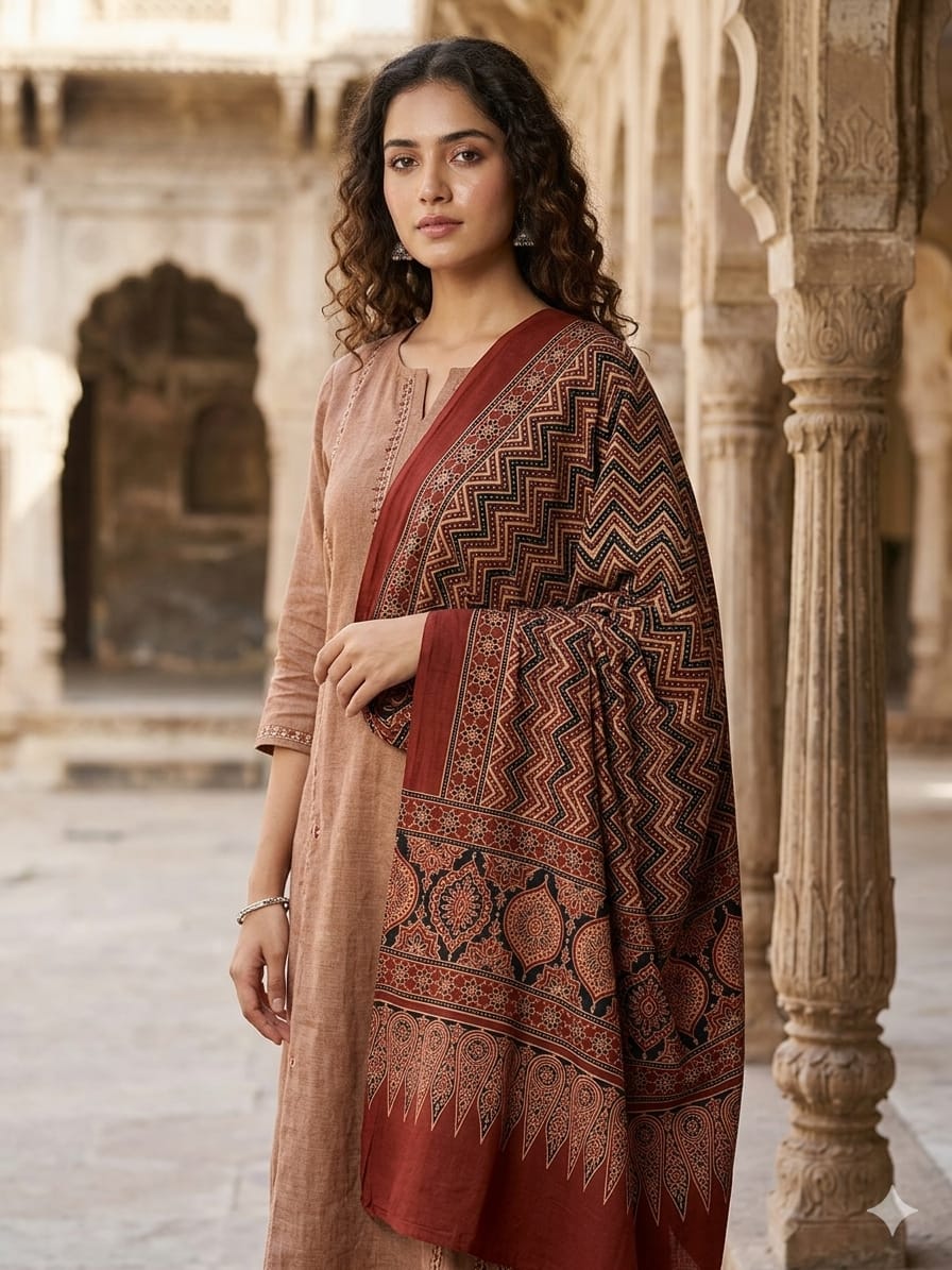 New Product Alert – Cotton Ajrakh Dupatta - Image 7