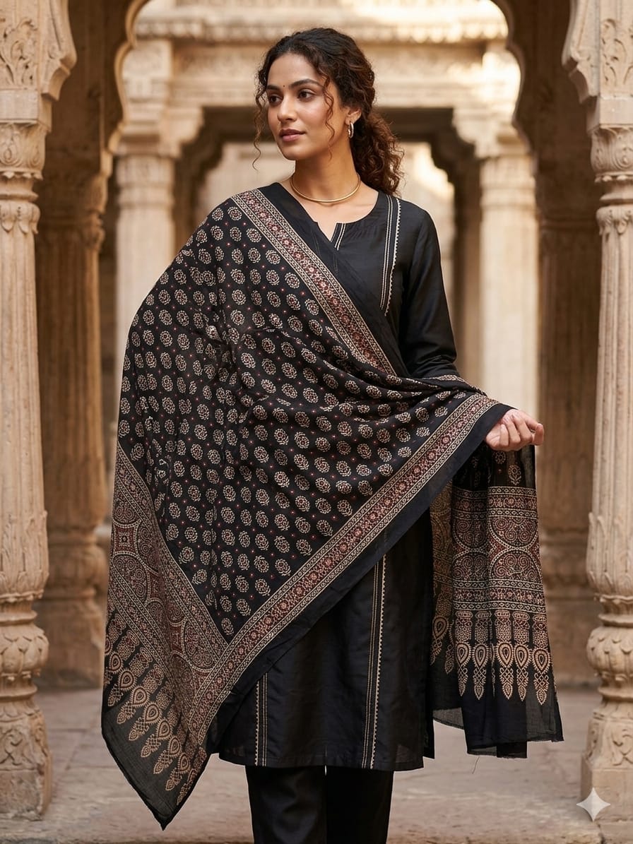 New Product Alert – Cotton Ajrakh Dupatta - Image 6