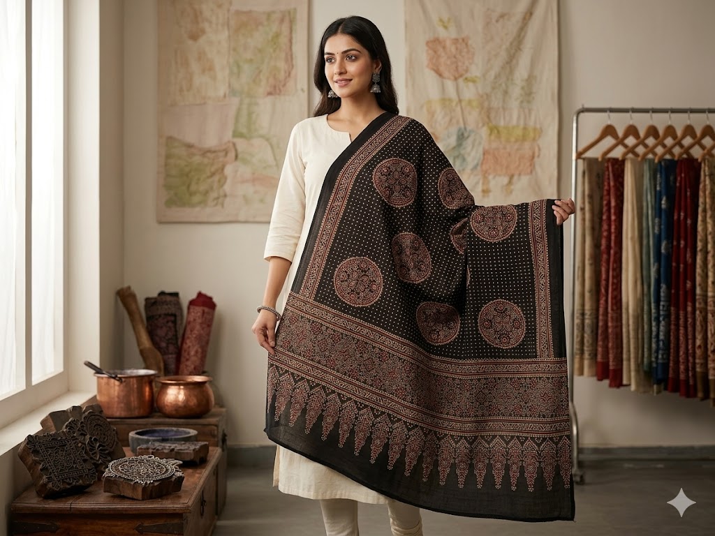 New Product Alert – Cotton Ajrakh Dupatta - Image 9