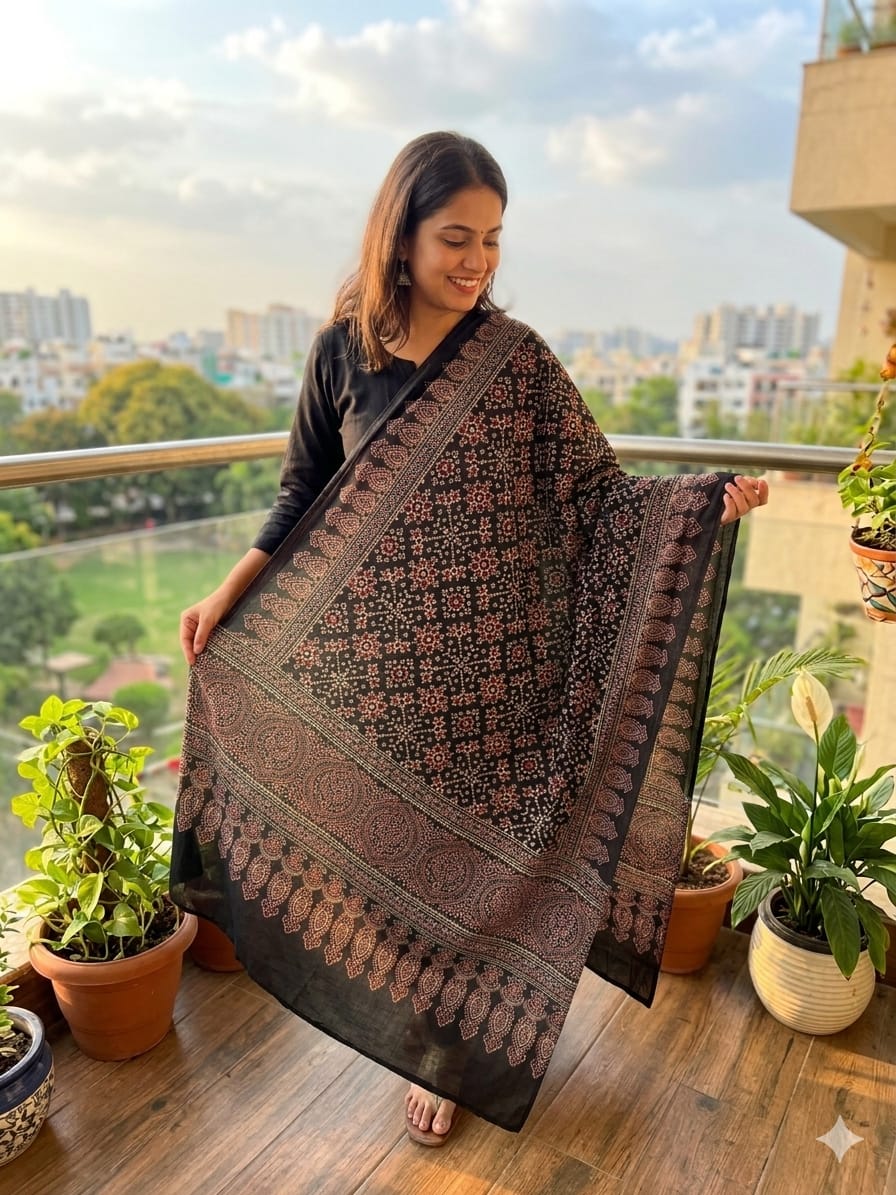 New Product Alert – Cotton Ajrakh Dupatta - Image 8