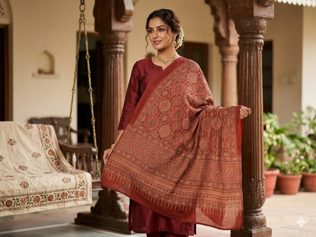 New Product Alert – Cotton Ajrakh Dupatta - Image 14