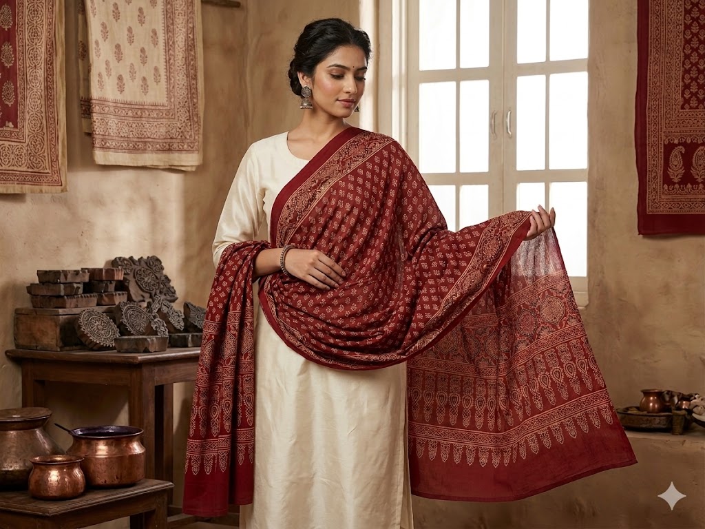 New Product Alert – Cotton Ajrakh Dupatta - Image 13