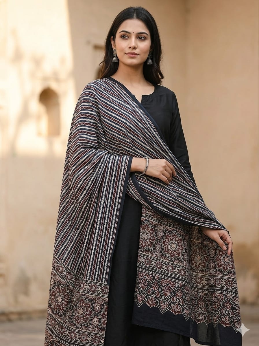 New Product Alert – Cotton Ajrakh Dupatta - Image 18