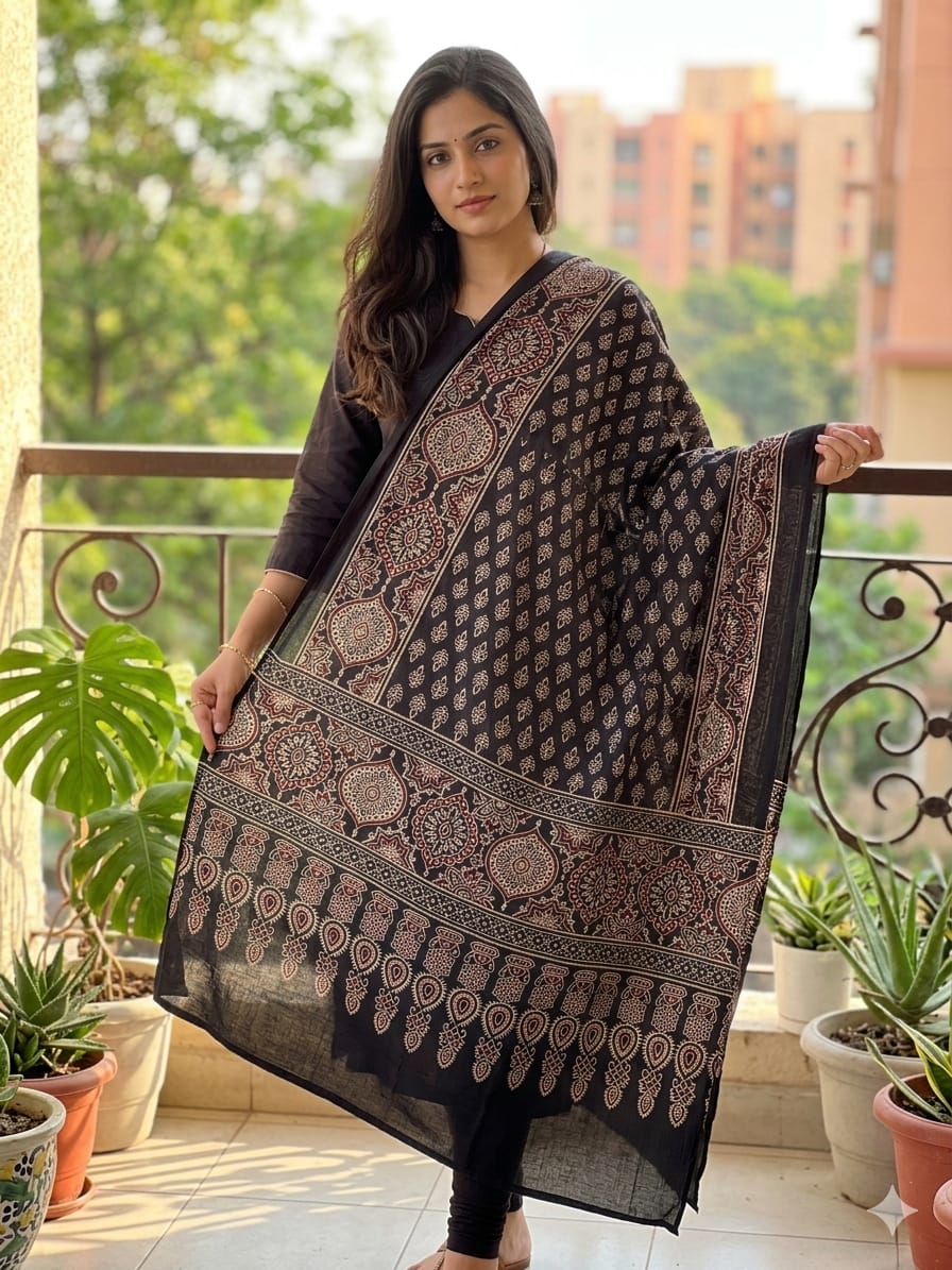 New Product Alert – Cotton Ajrakh Dupatta - Image 19