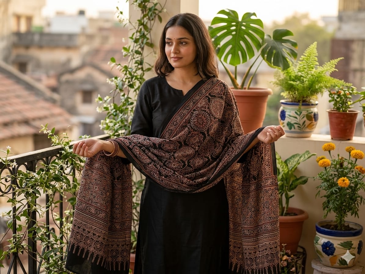 New Product Alert – Cotton Ajrakh Dupatta - Image 23