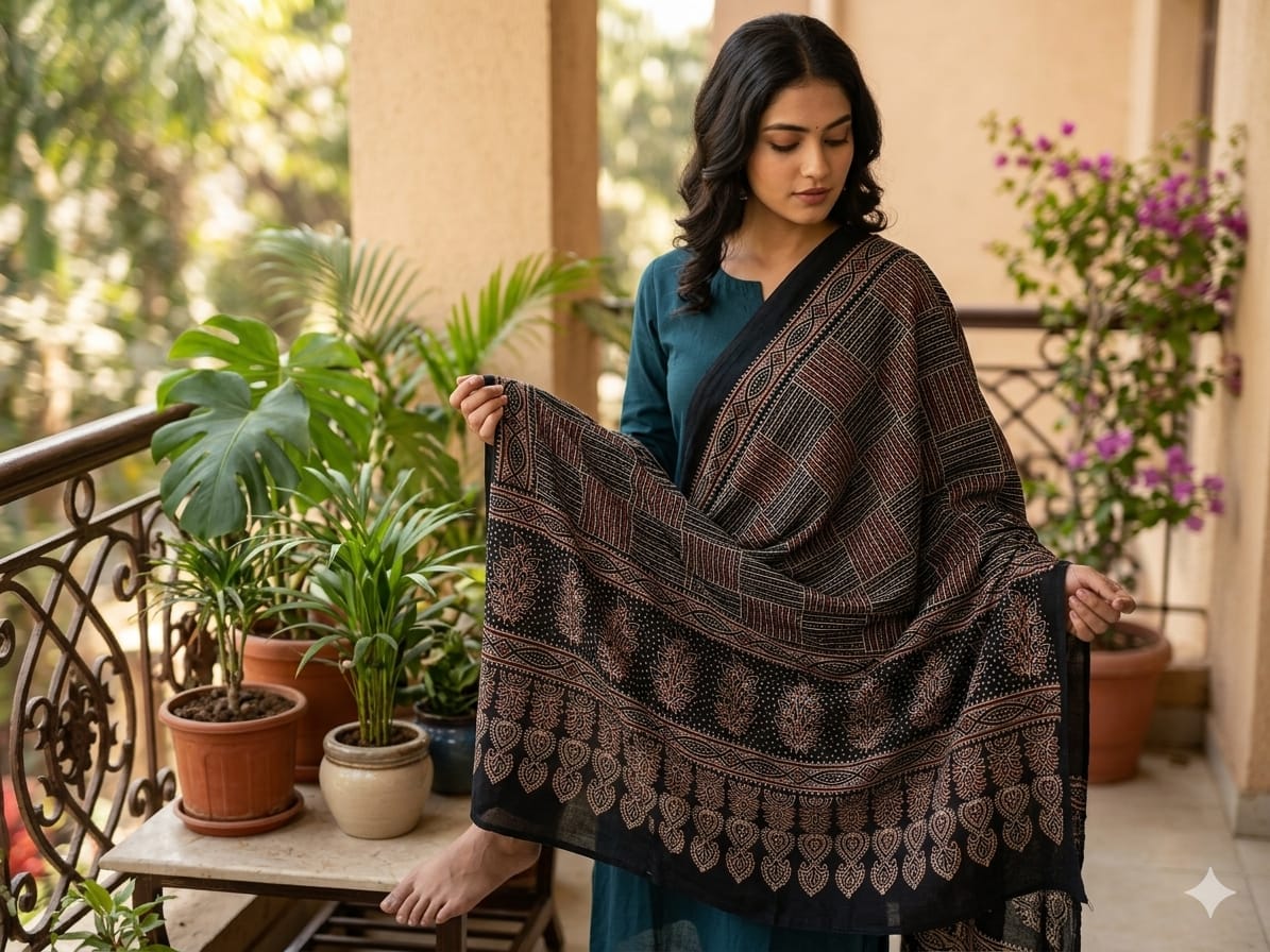 New Product Alert – Cotton Ajrakh Dupatta - Image 22