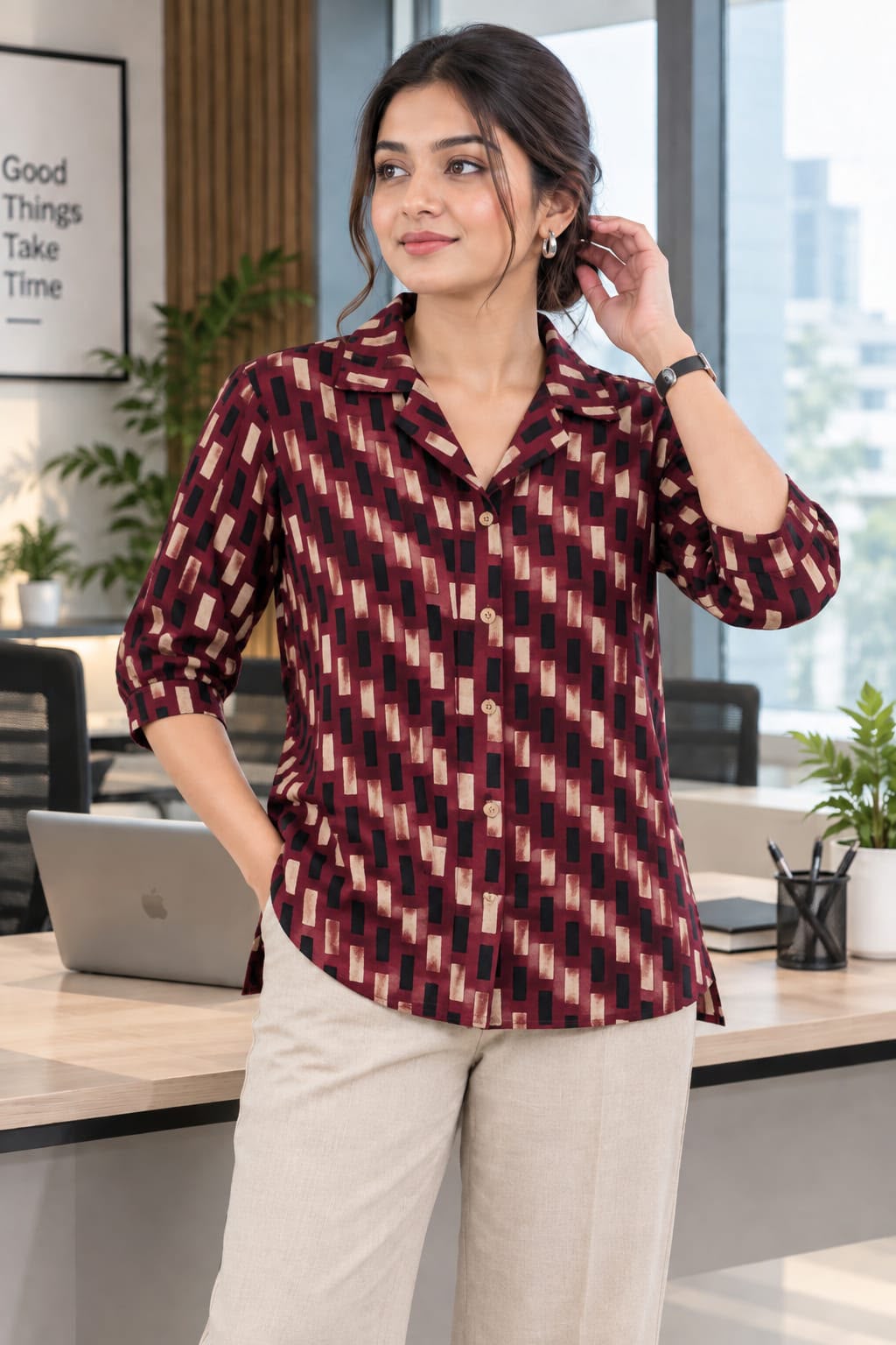 Premium Ajrakh Print Cotton Shirt - Image 2