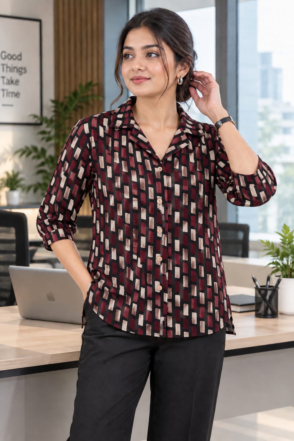 Premium Ajrakh Print Cotton Shirt - Image 6