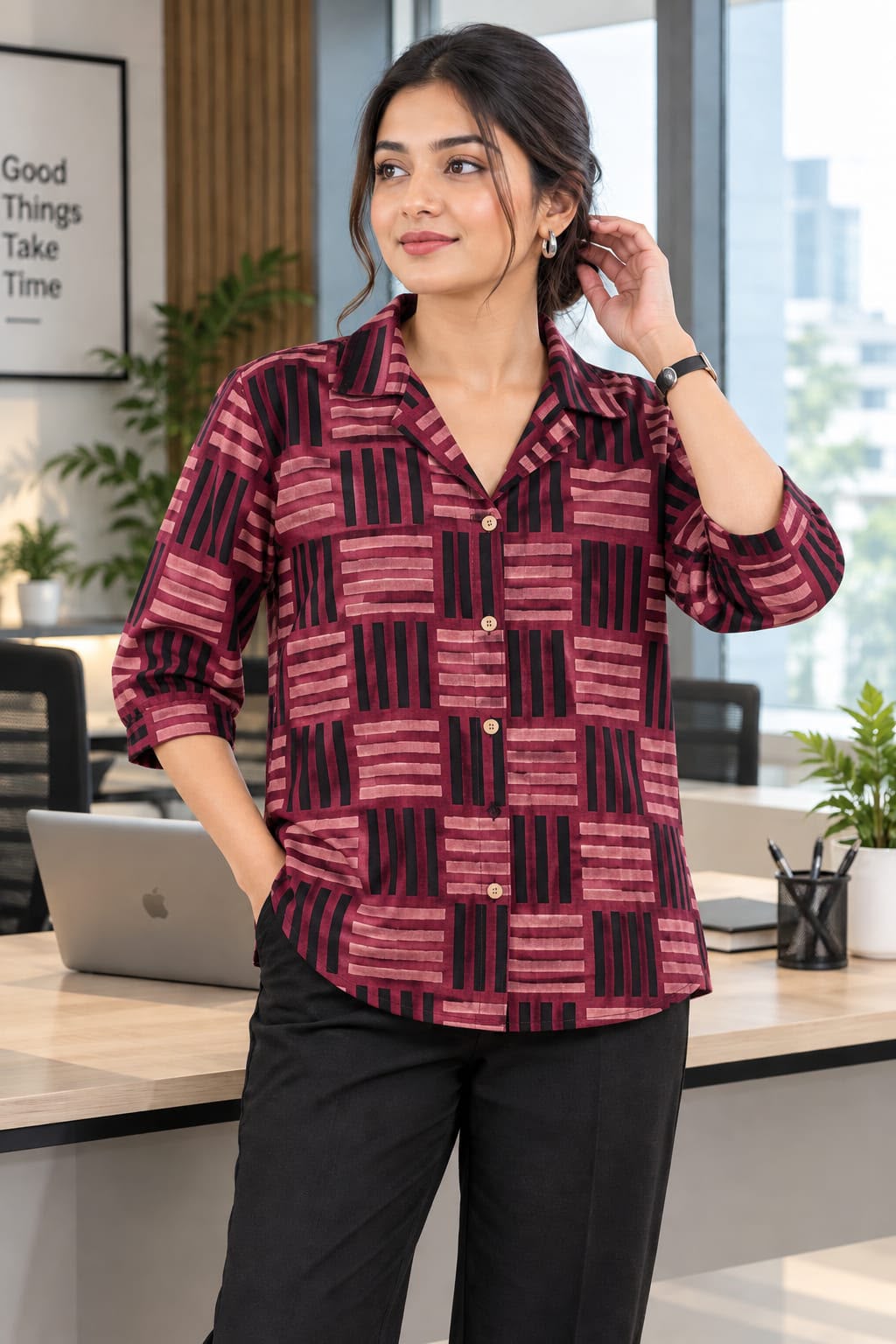 Premium Ajrakh Print Cotton Shirt - Image 8