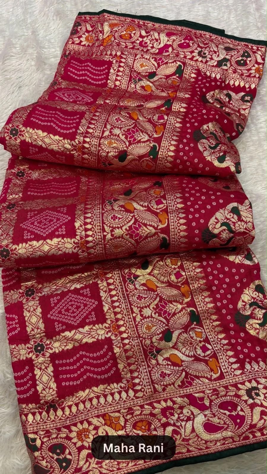 GHARCHOLA DOLA SILK SAREE WITH HEAVY WOVEN BLOUSE - Image 9