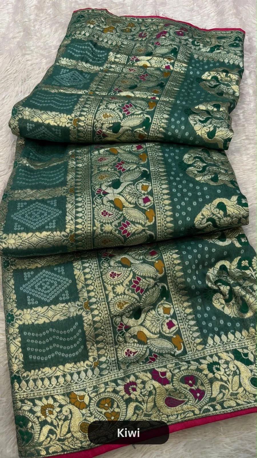 GHARCHOLA DOLA SILK SAREE WITH HEAVY WOVEN BLOUSE - Image 8