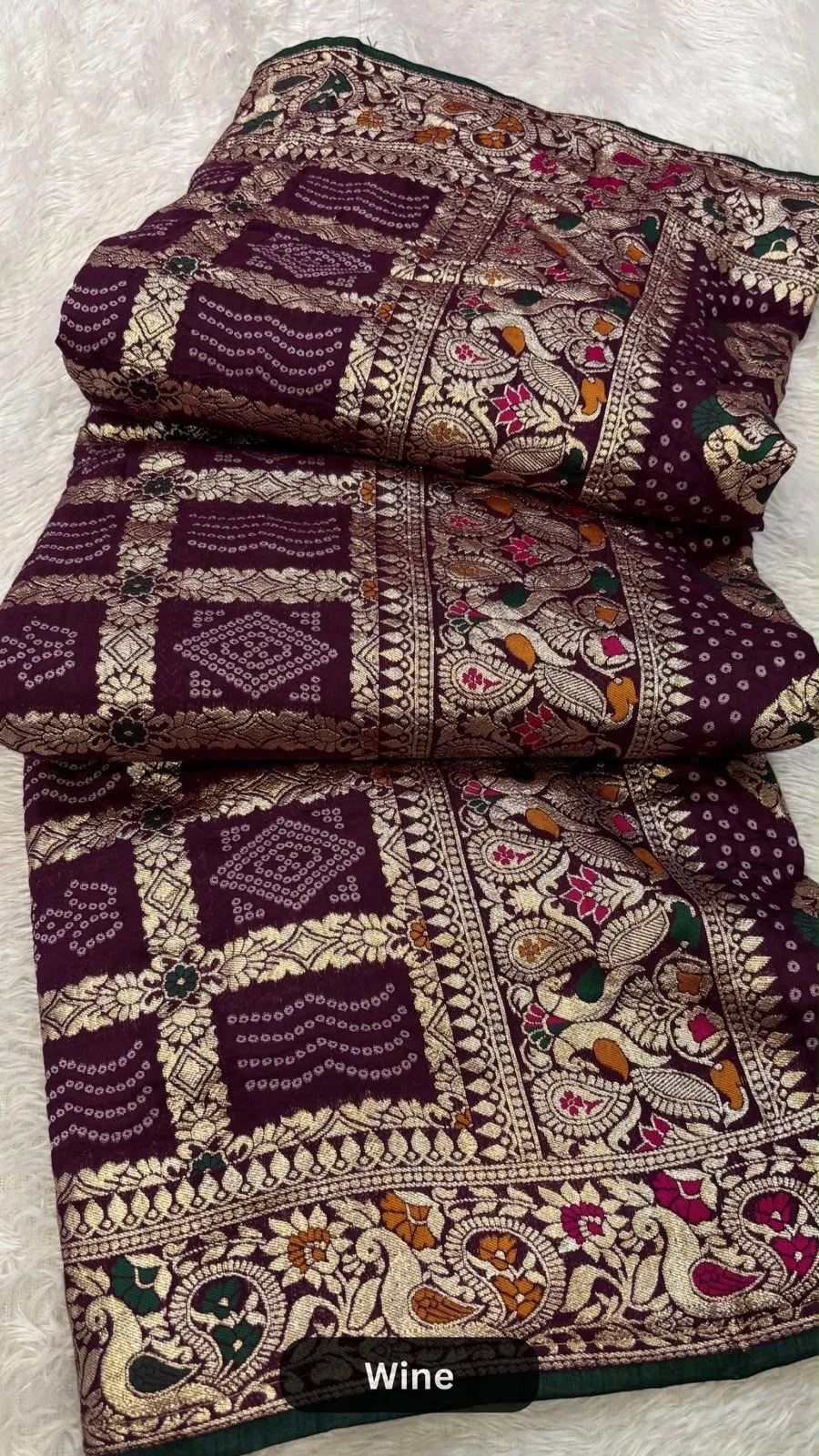 GHARCHOLA DOLA SILK SAREE WITH HEAVY WOVEN BLOUSE - Image 13