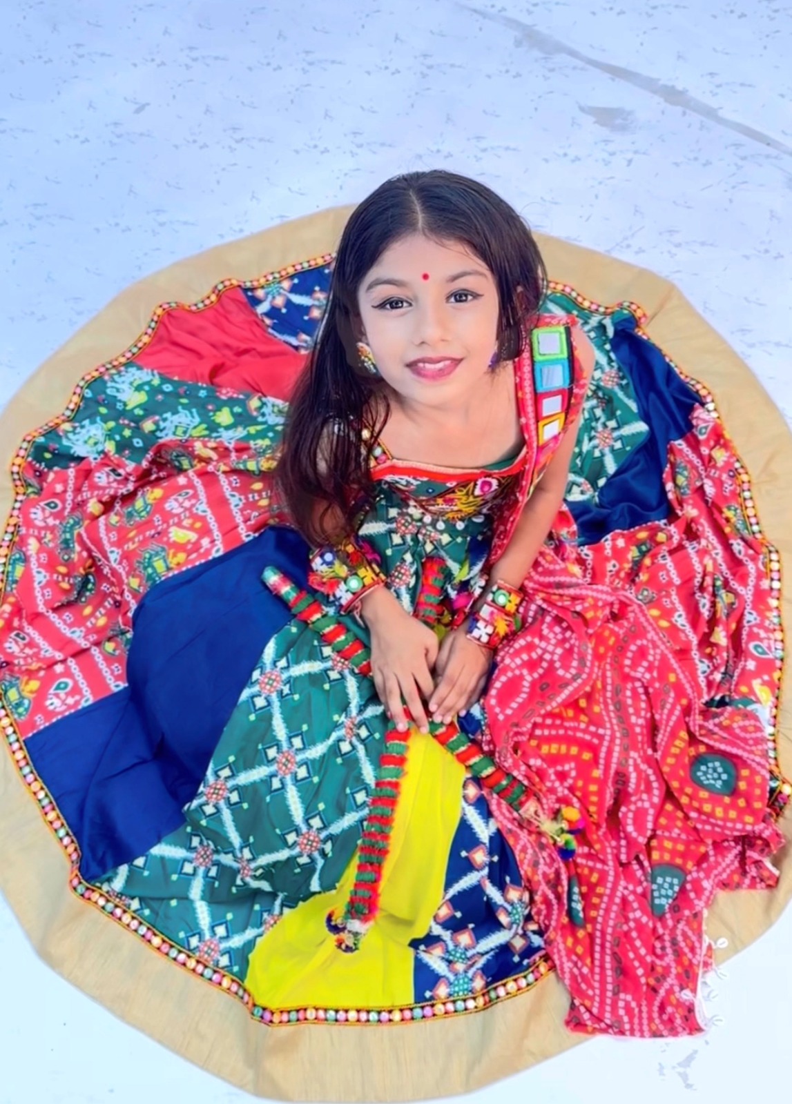 Traditional Kids Gujarati Chaniya Choli - Image 2